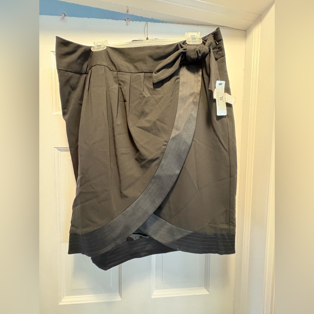 Worthington Chic Black Asymmetrical Skirt